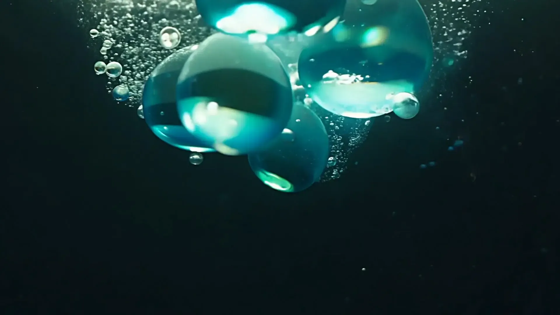 Underwater Bubble Overlay for Cosmetic Product Ads